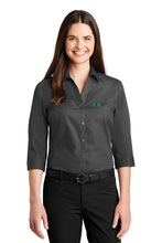 Load image into Gallery viewer, Ladies 3/4-Sleeve Poplin Shirt